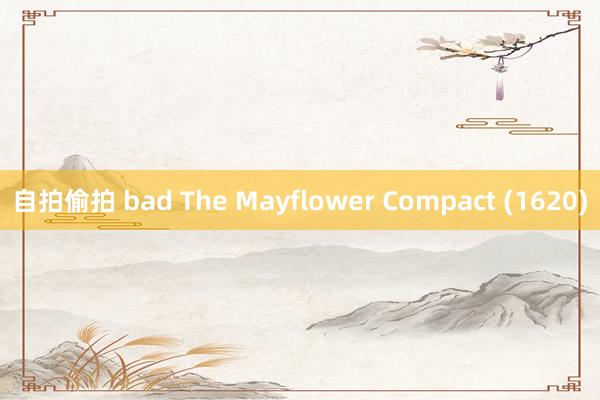 自拍偷拍 bad The Mayflower Compact (1620)