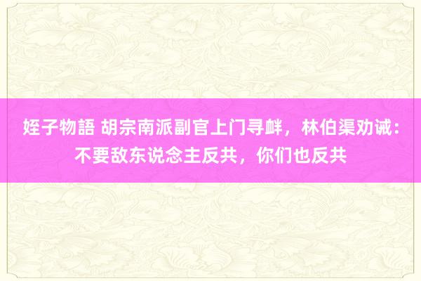 姪子物語 胡宗南派副官上门寻衅，林伯渠劝诫：不要敌东说念主反共，你们也反共