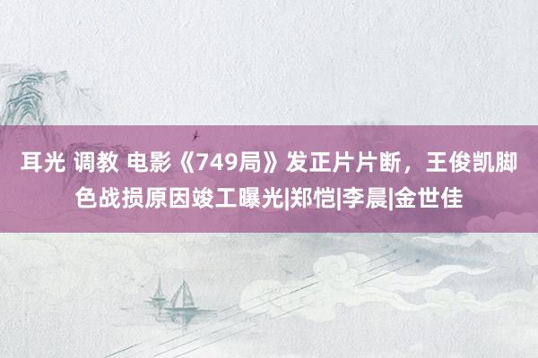 耳光 调教 电影《749局》发正片片断，王俊凯脚色战损原因竣工曝光|郑恺|李晨|金世佳